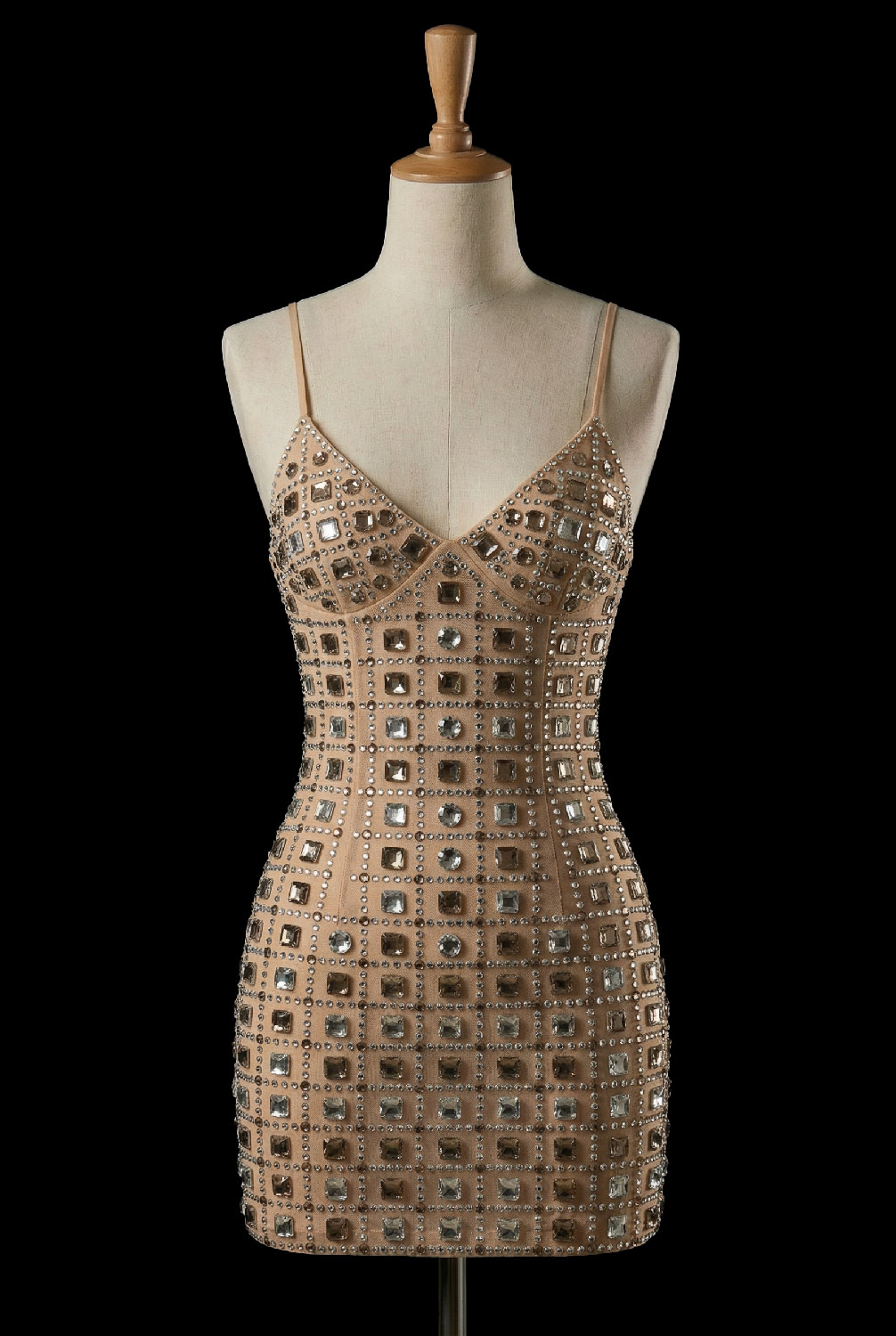 Kumaş taş baskı örneği - Hotfix rhinestone uygulama detayı